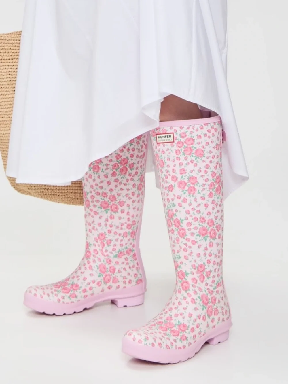 Hunter x LoveShackFancy Original Tall Waterproof Signature Floral Rain Boots 7